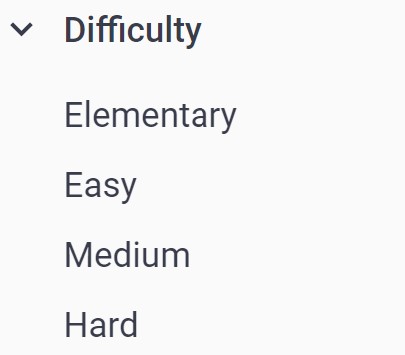 difficulty scale