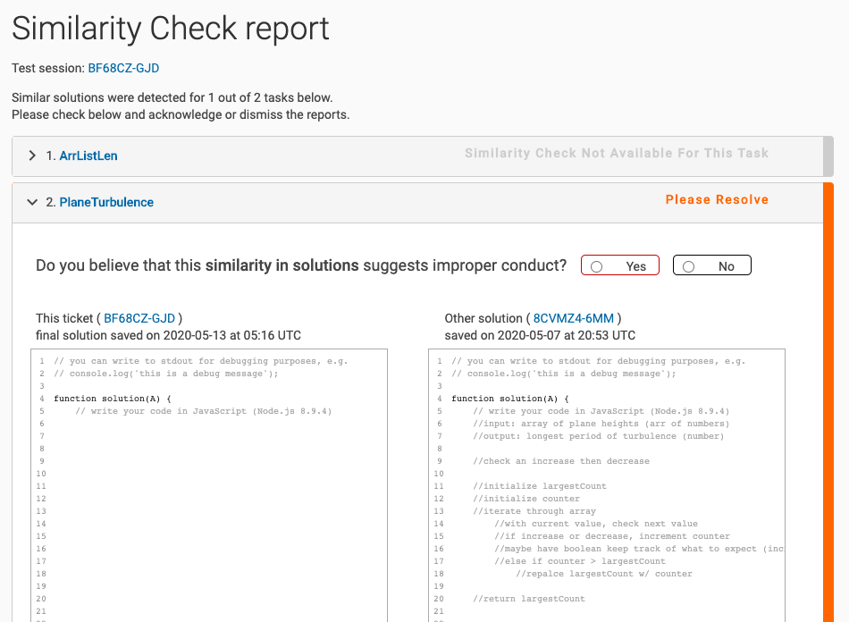 Similarity Check and what to do – Codility