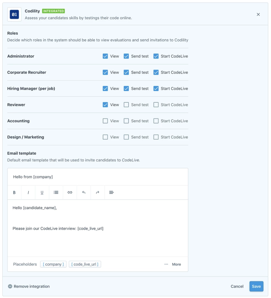Integrating with Recruitee – Codility